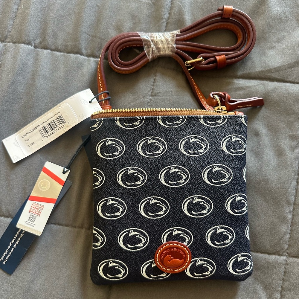 Dooney & Bourke PENN STATE Navy and White Crossbody Bag